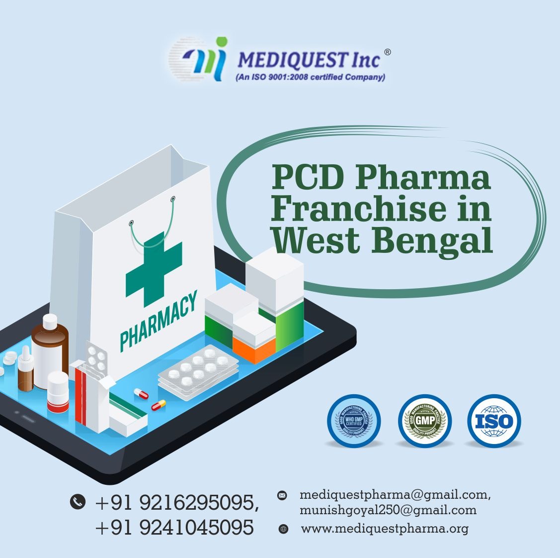 Pcd Pharma Franchise In West Bengal Mediquest Pharma